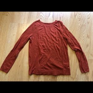 Soft Orange Sweater with Front Detailing